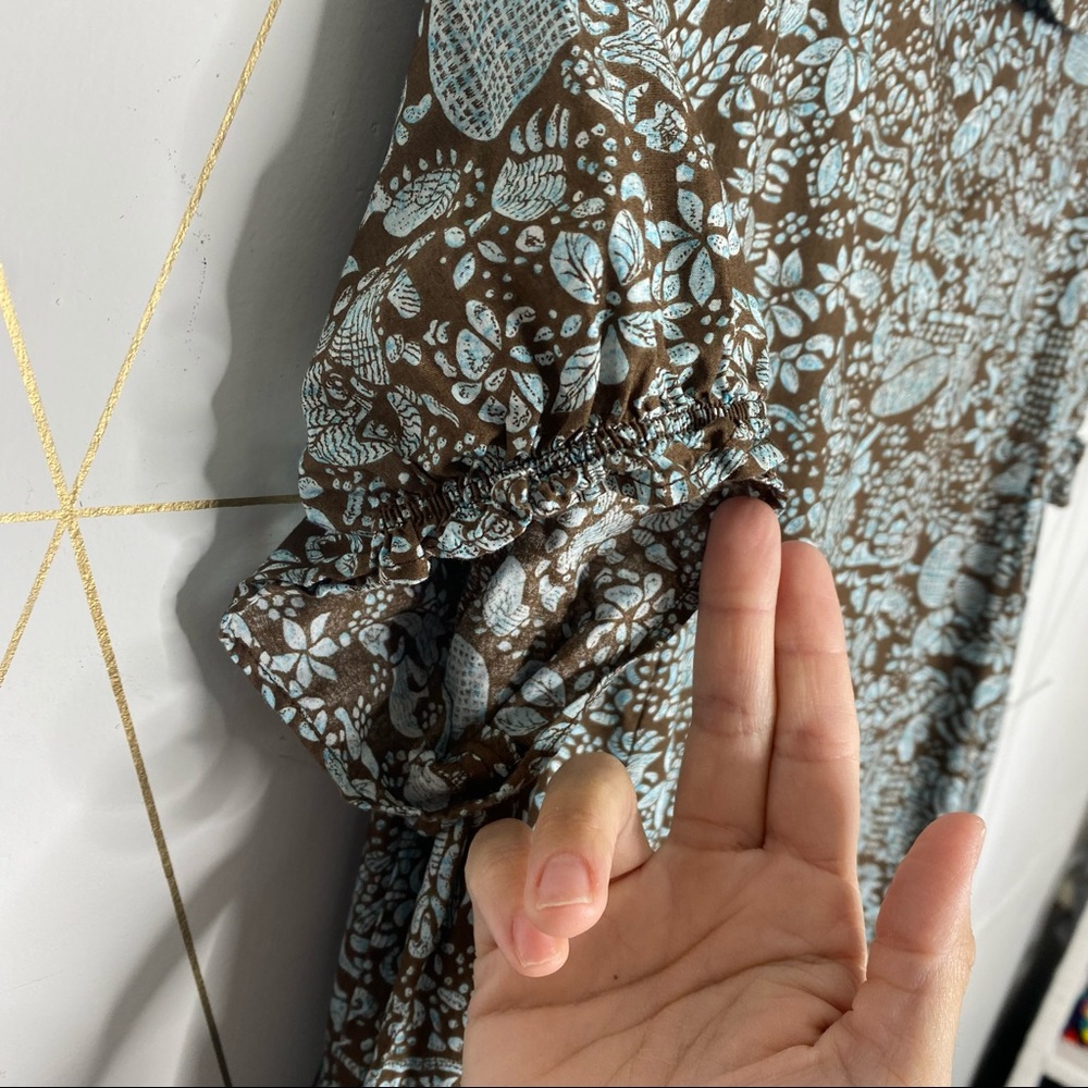 Peruvian Connection Size 14 Button Down Flowy Dre… - image 6